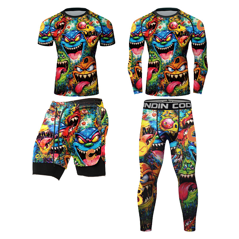 Rash Guard - Maglia a compressione da uomo con